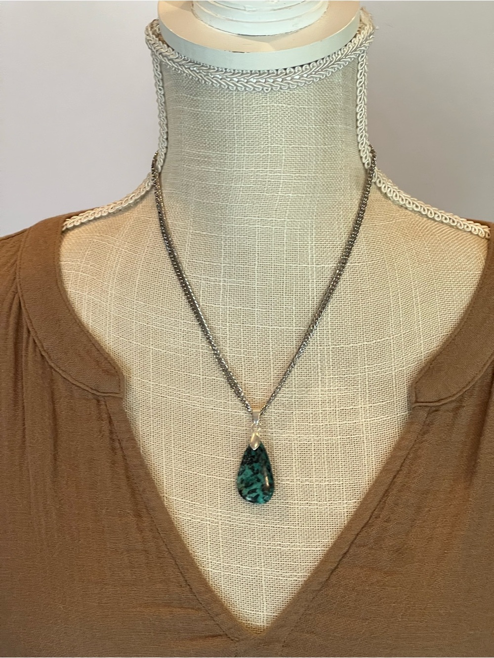 Chrysocolla Pendant Necklace